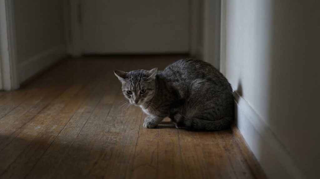 signs of stressed indoor cat with no enrichment