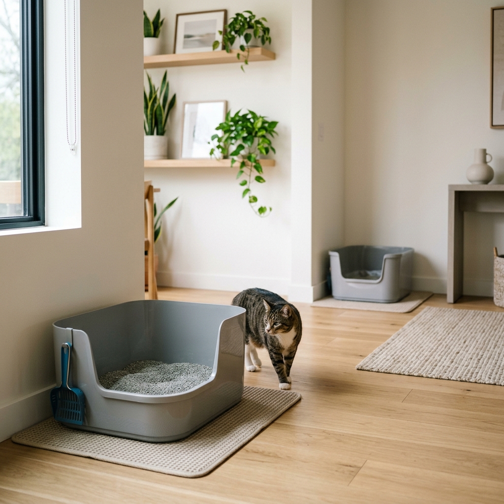 Amazon Basics Open Pan Cat Litter Box