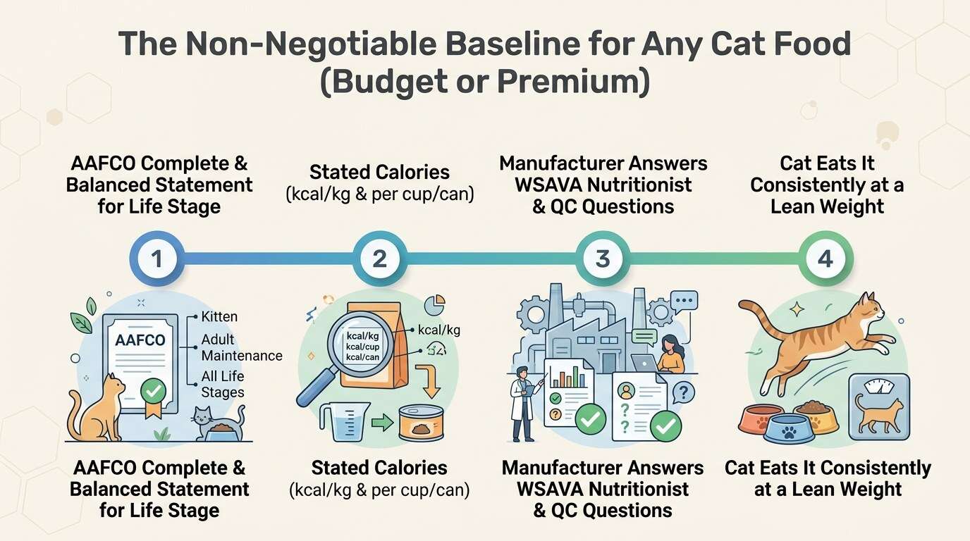Best cat food for indoor cats baseline infographic