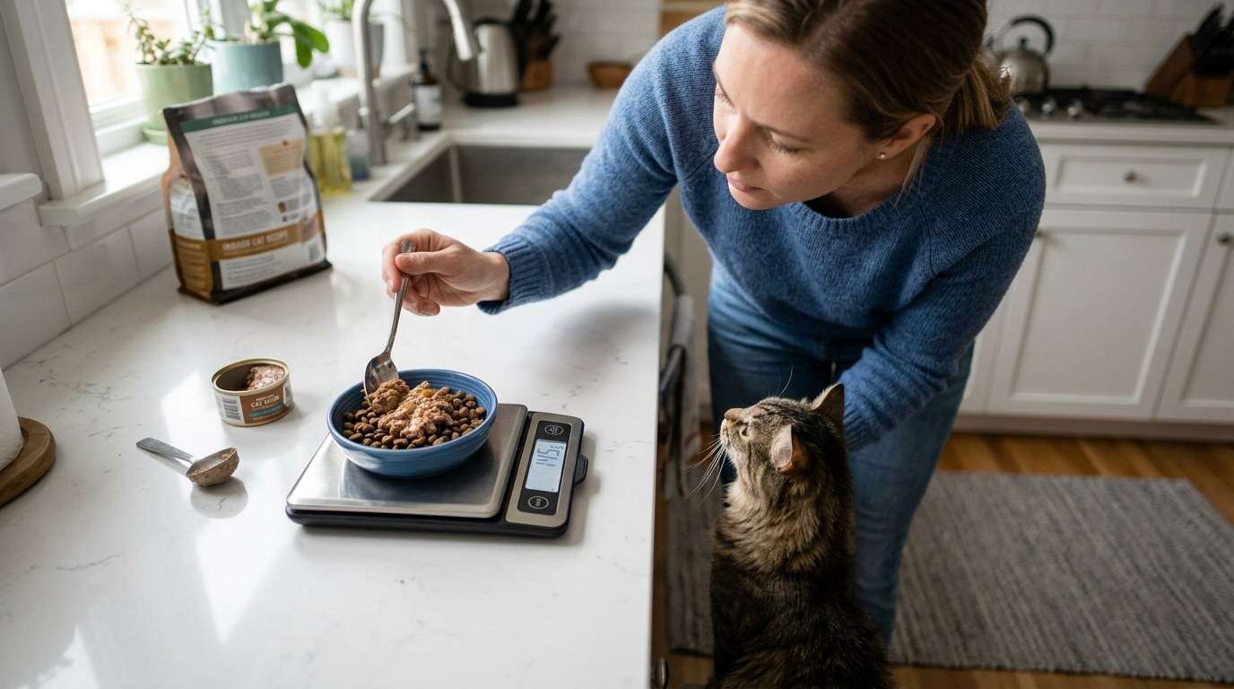 Best cat food for indoor cats weighing portions scale