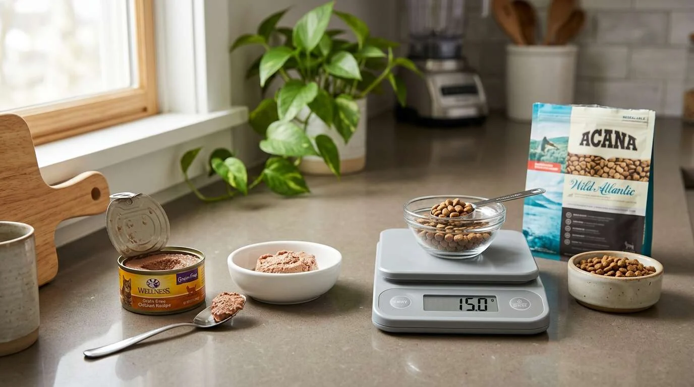 Best wet cat food indoor cats portion scale