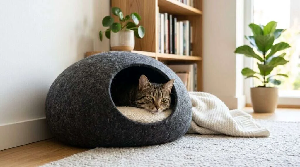 Cat houses for indoor cats felt cave corner