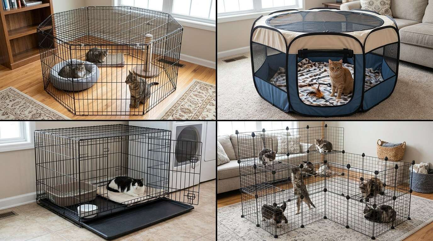 Cat playpen indoor four playpen types