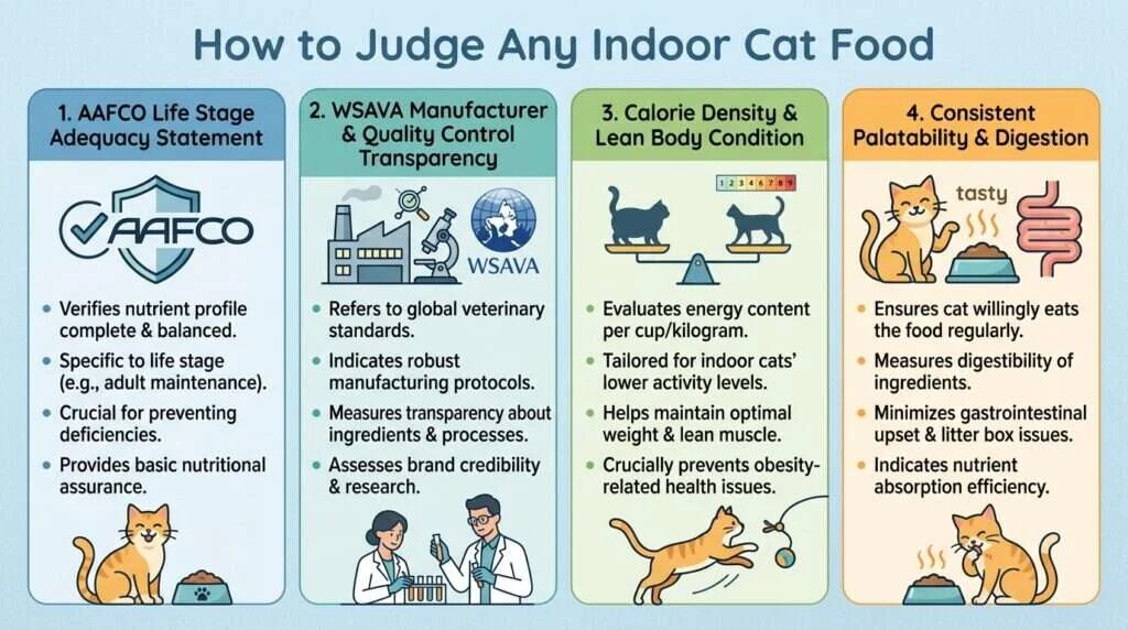 Healthiest cat food for indoor cats evaluation criteria