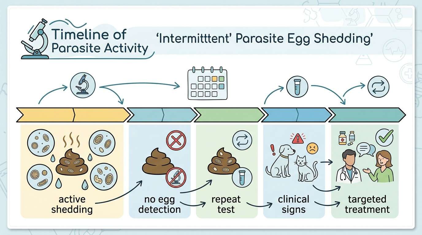 How do indoor cats get worms egg shedding diagram