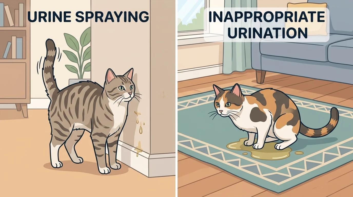 How to stop a cat from spraying indoors spraying vs peeing