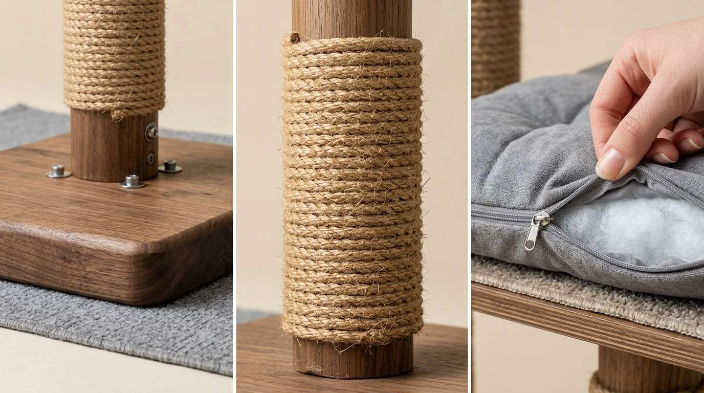 Indoor cat condo quality features
