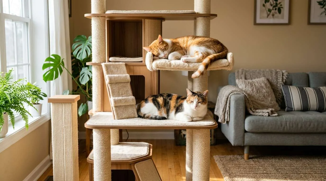 Indoor cat condo two cats
