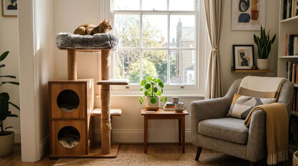 Indoor cat condo vertical small apartment