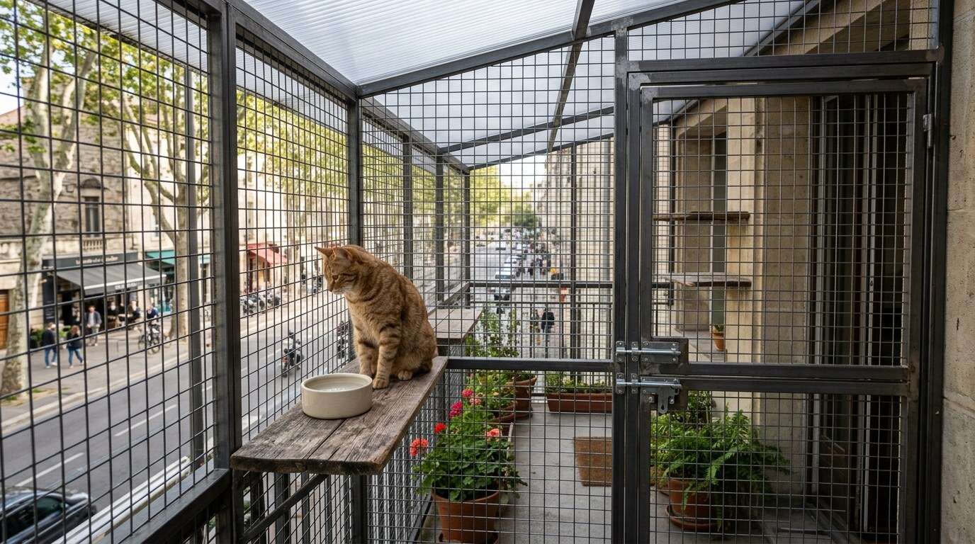 Indoor cat enclosures mesh balcony enclosure