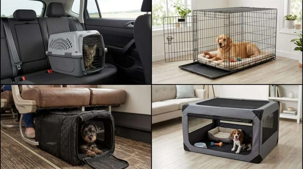 Indoor cat kennel car travel options
