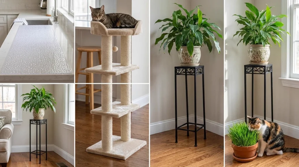 Indoor cat repellent block redirect guide