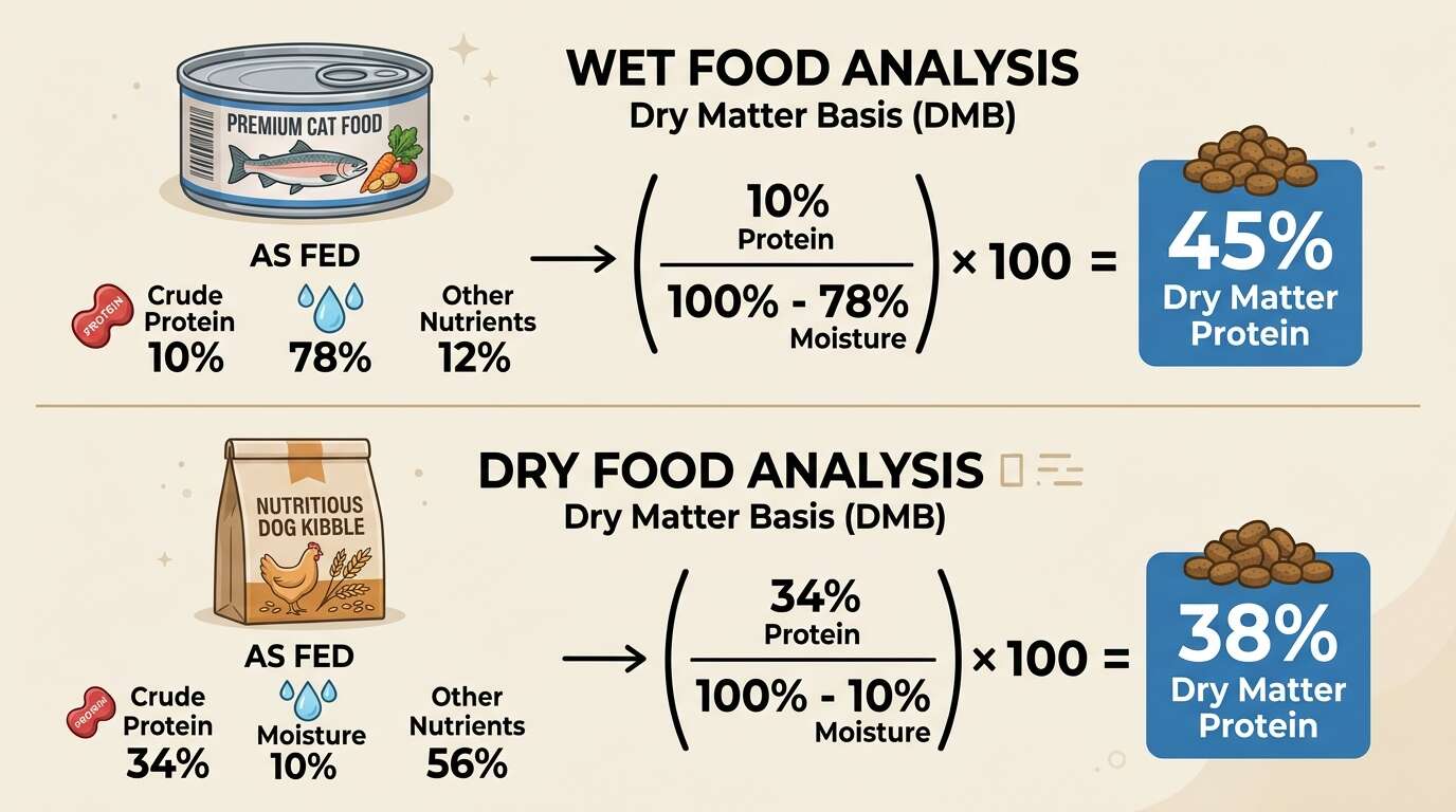 Indoor dry cat food dry matter basis
