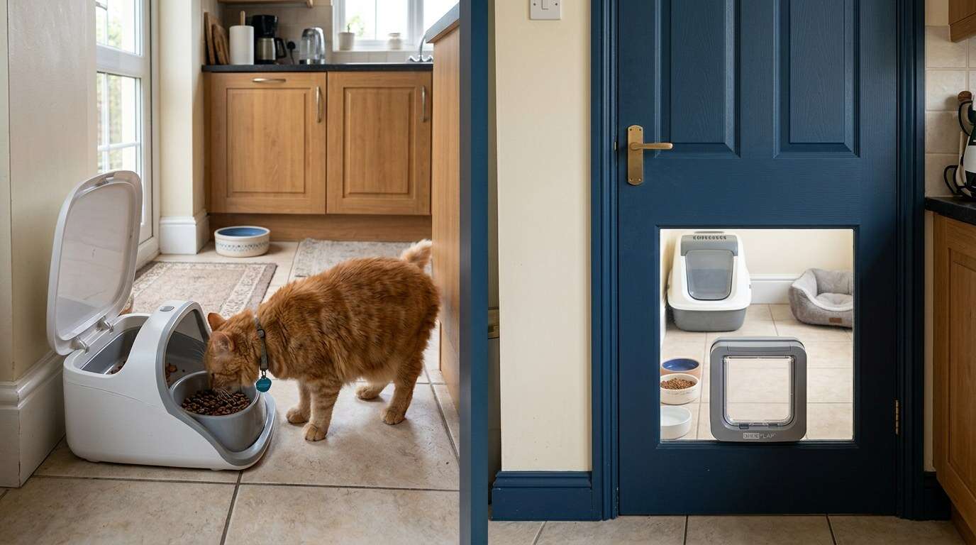 Indoor pet door for cats prescription diet protection