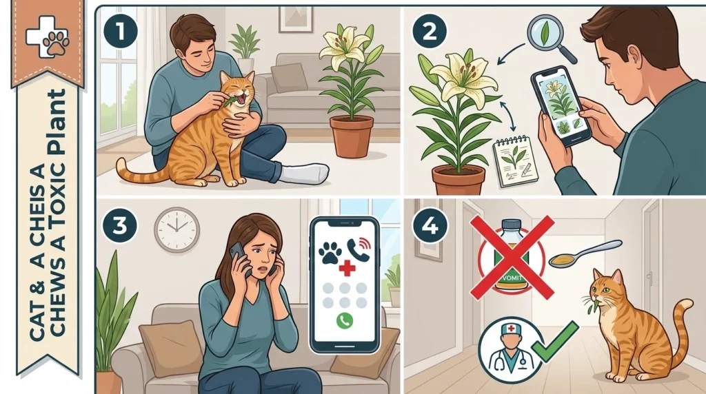 Indoor plants poisonous to cats emergency action steps