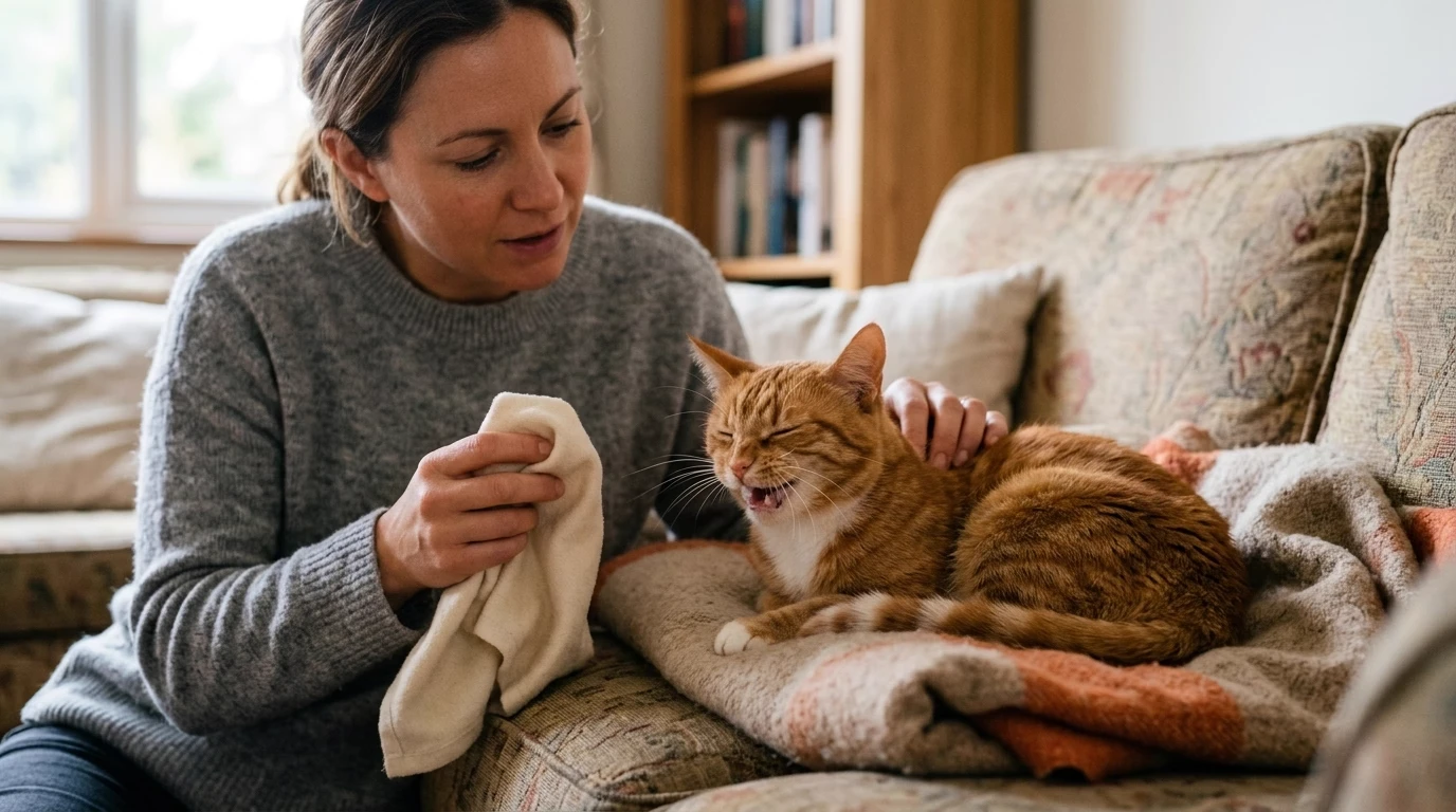 My indoor cat keeps sneezing ginger cat sofa