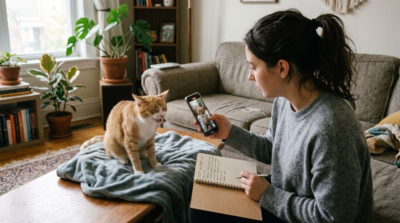 My indoor cat keeps sneezing owner recording sneeze