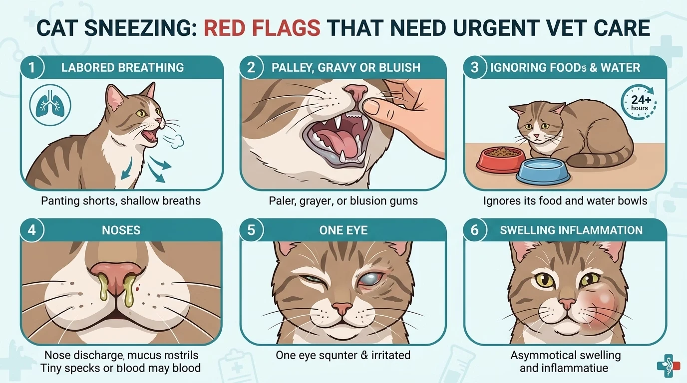 My indoor cat keeps sneezing red flags