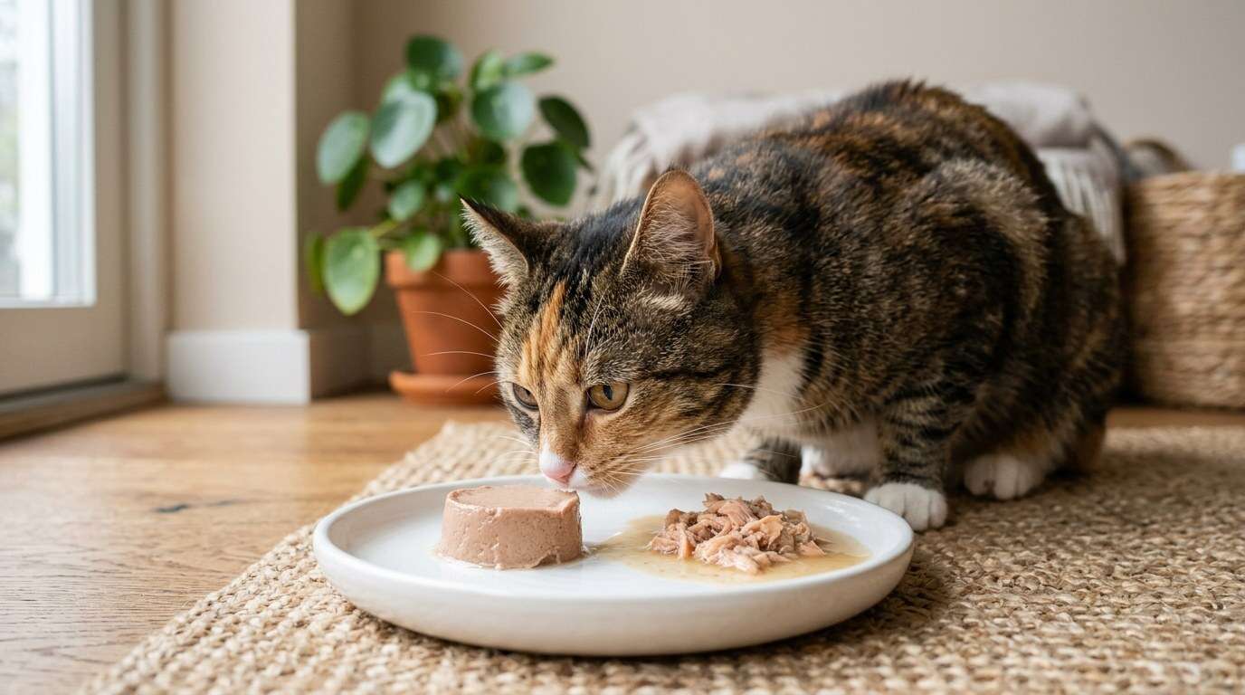 Picky eater indoor cat food hesitant cat warmed food